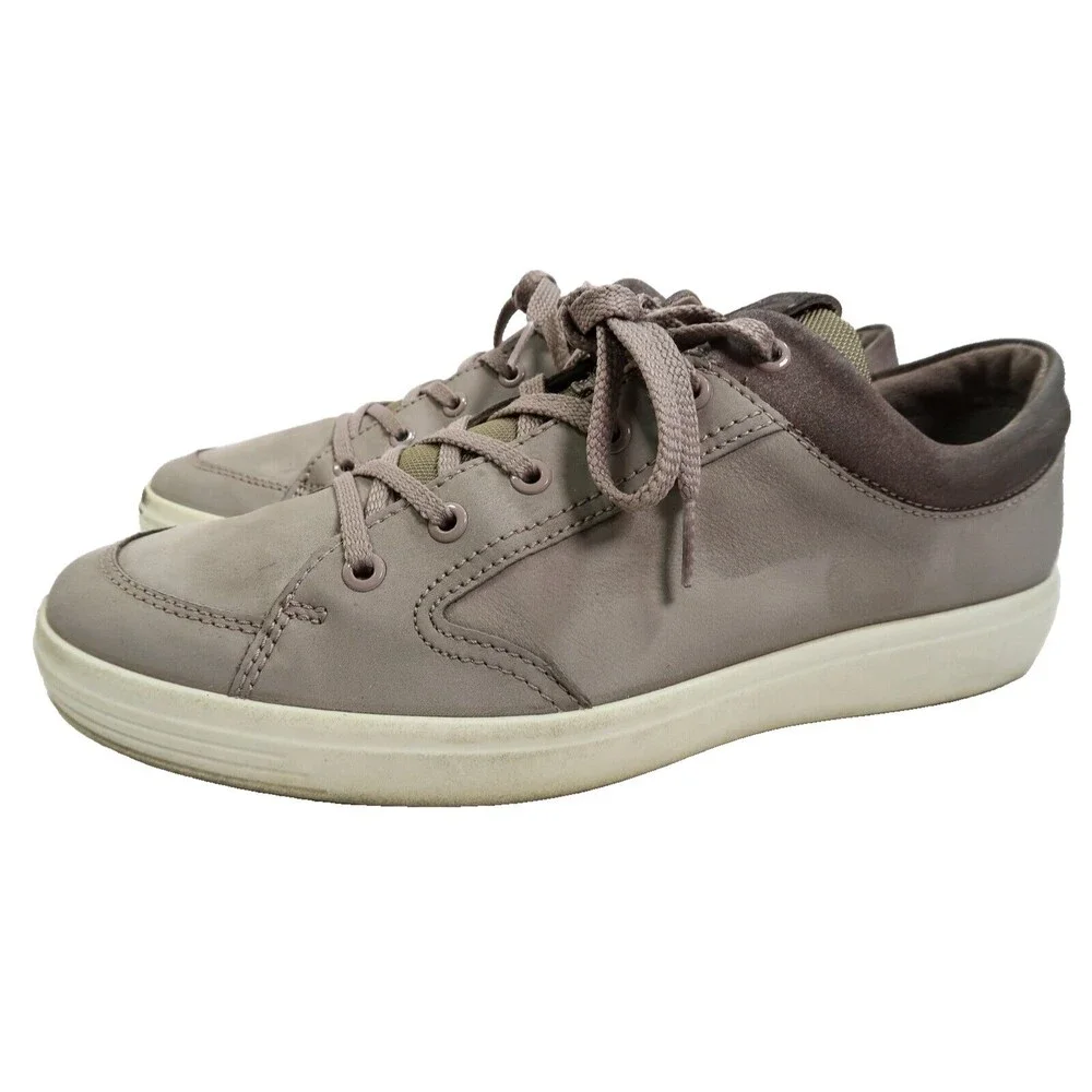 ECCO Soft 7 Tie 2.0 Sneaker Lace Up Low Top Men's US 10-10.5 EU 44 Slate